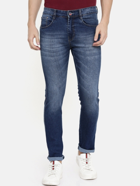 

CINOCCI Men Blue Slim Fit Mid-Rise Clean Look Jeans
