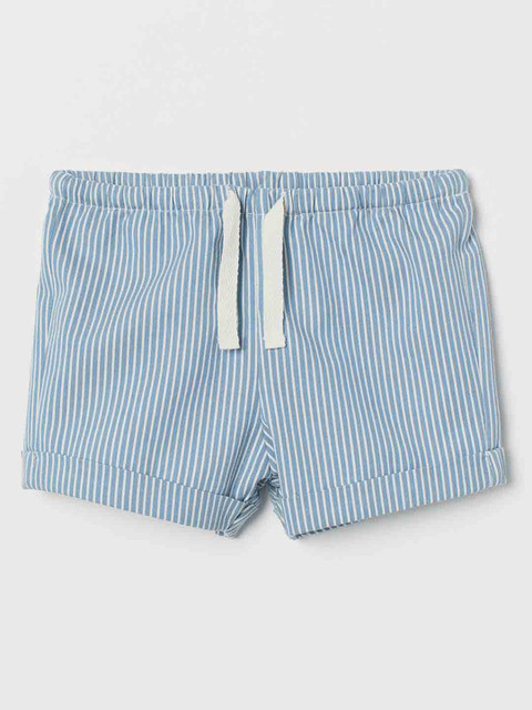 

H&M Kids Blue & White Striped Cotton Shorts