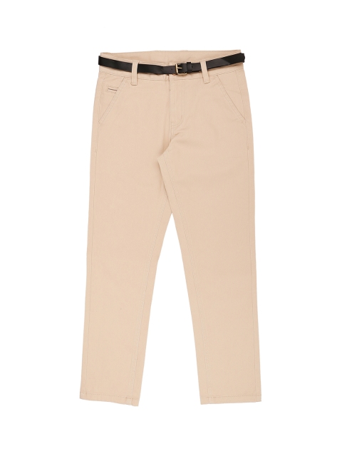

Pantaloons Junior Boys Khaki Regular Fit Solid Regular Trousers