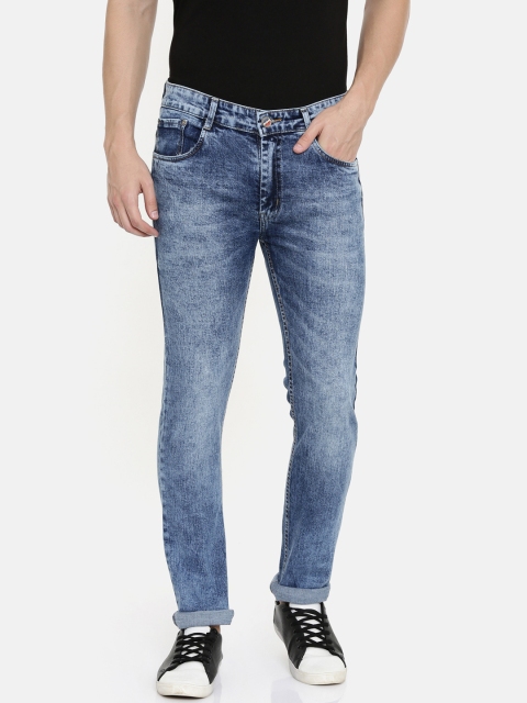 

CINOCCI Men Blue Slim Fit Mid-Rise Clean Look Jeans