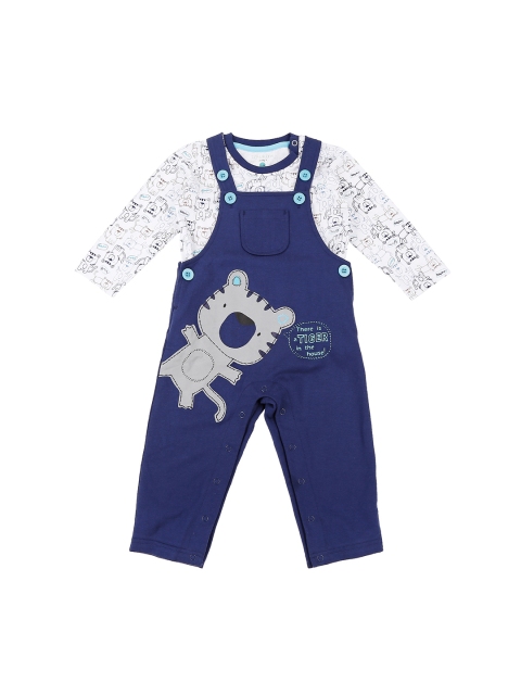 

Pantaloons Baby Boys Blue Printed T-shirt with Dungarees