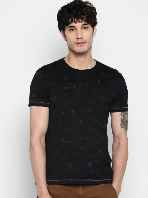 

SPYKAR Men Black Printed Round Neck T-shirt