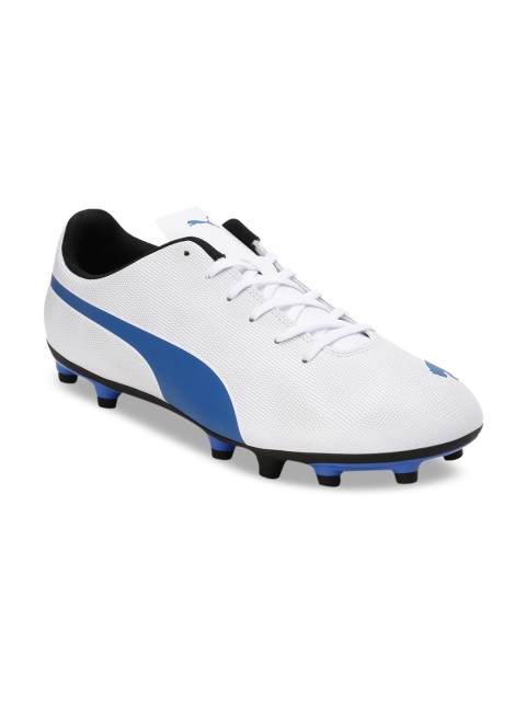 

Puma Men White & Blue Rapido FG Football Shoes
