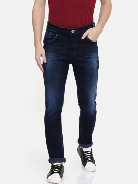 

CINOCCI Men Blue Slim Fit Mid-Rise Clean Look Jeans
