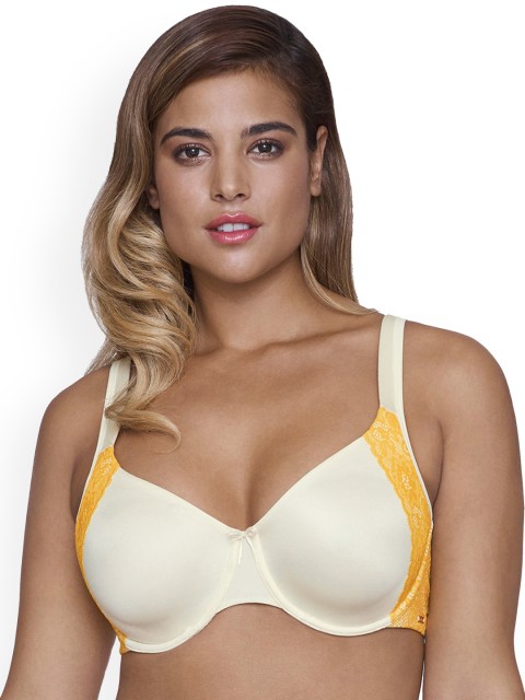 

Ultimo Plus Size White Solid Underwired Non Padded Everyday Bra F0006