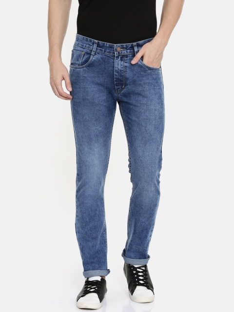 

CINOCCI Men Blue Slim Fit Mid-Rise Clean Look Jeans