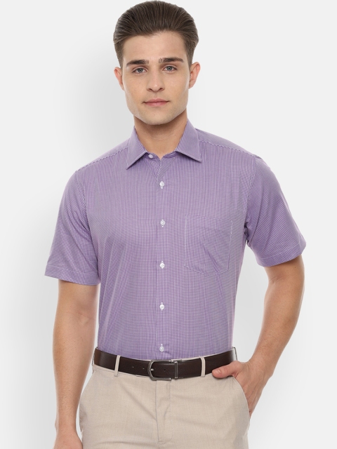 

Van Heusen Men Purple Regular Fit Checked Formal Shirt