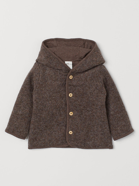 

H&M Infant Brown Solid Wool-Blend Cardigan