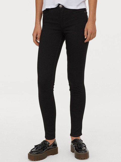 

H&M Women Super Skinny Regular Jeans, Black