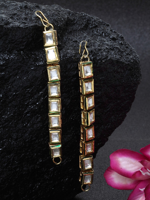 

DUGRISTYLE Gold-Plated Contemporary Drop Earrings