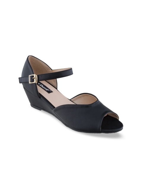

Sherrif Shoes Women Black Solid Peep Toes