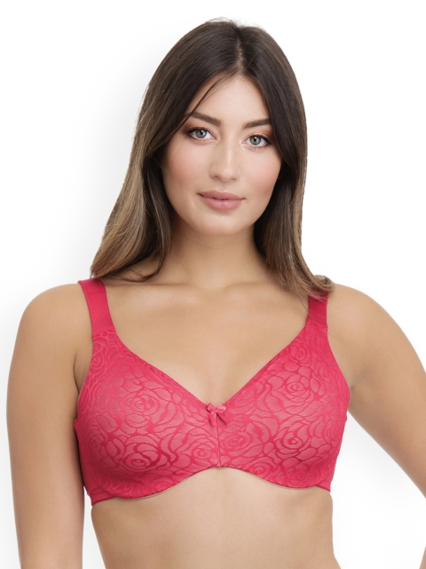

Ultimo Plus Size Red Lace Underwired Non Padded Minimizer Bra E0007