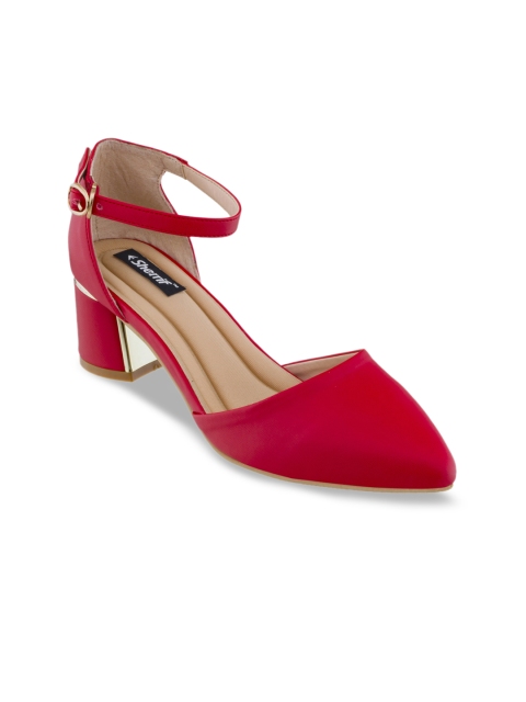 

Sherrif Shoes Women Red Solid Pumps