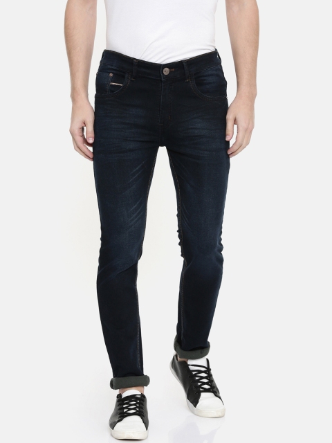 

CINOCCI Men Navy Blue Slim Fit Mid-Rise Clean Look Jeans