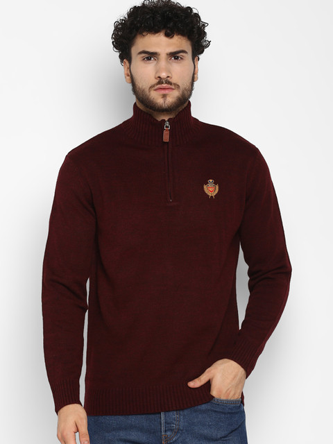 

Red Tape Men Maroon Solid Pullover Sweater