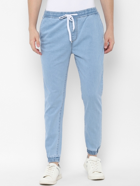 

People Men Blue Regular Fit Faded Denim Joggers
