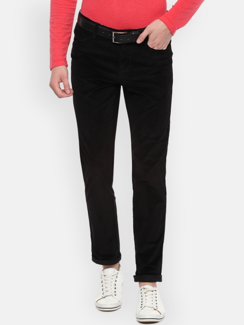 

Van Heusen Sport Men Black Slim Fit Solid Regular Trousers