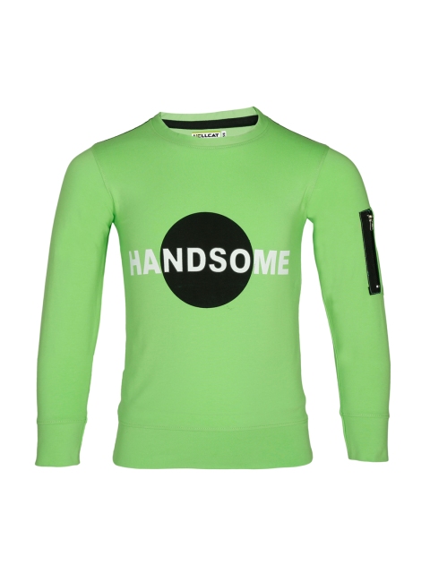 

HELLCAT Boys Green Printed Round Neck T-shirt