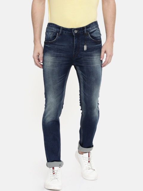 

CINOCCI Men Blue Slim Fit Mid-Rise Clean Look Jeans