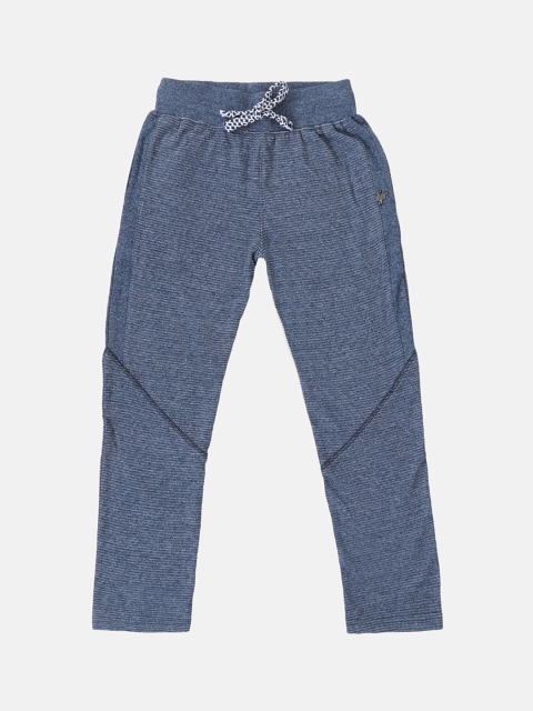 

Lil Tomatoes Boys Navy Blue Striped Track Pants