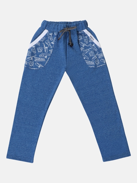 

Lil Tomatoes Boys Blue Solid Track Pants
