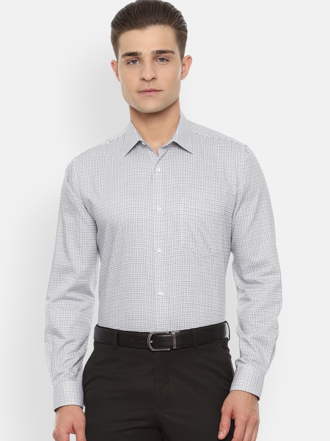 

Van Heusen Men Grey Regular Fit Checked Formal Shirt