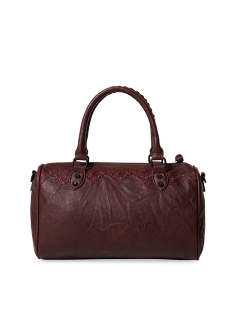 

Desigual Women Maroon Self Design Shoulder Bag