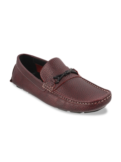 

Mochi Men Brown Leather Driving Shoes