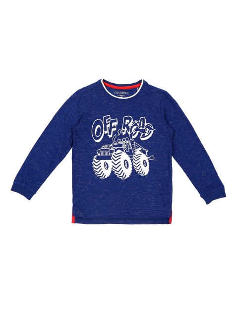 

Pantaloons Junior Boys Navy Blue & White Printed Round Neck T-shirt