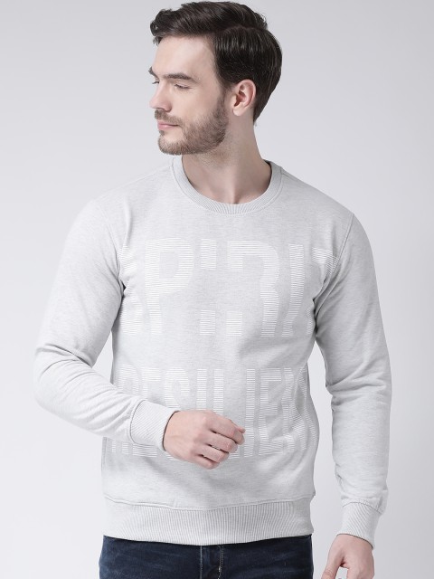 

COBB Men Grey & White Printed Sweatshirt