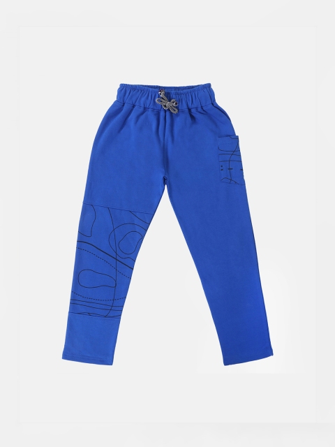 

Lil Tomatoes Boys Blue Solid Track Pants