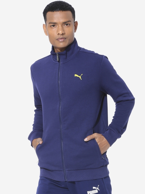 

Puma Men Blue Solid Sweat Jacket TR Peacoat