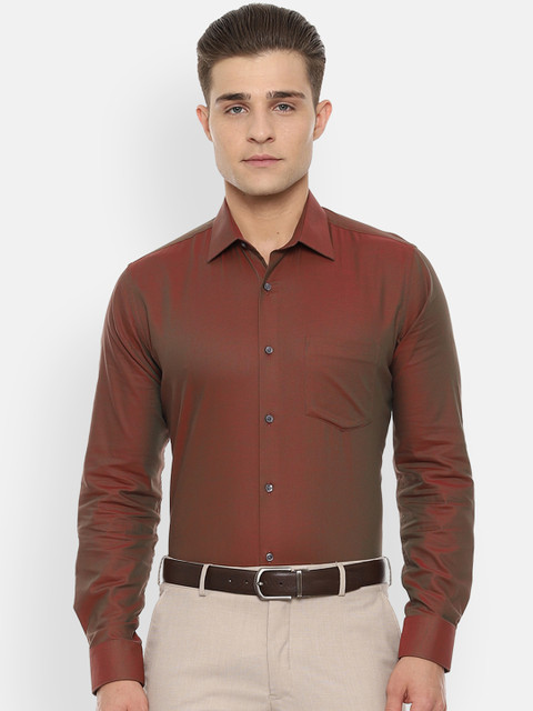 

Van Heusen Men Brown Slim Fit Solid Formal Shirt