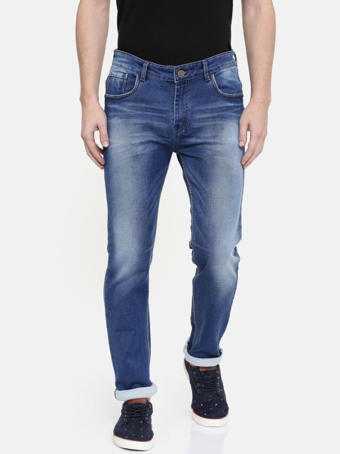 

CINOCCI Men Blue Slim Fit Mid-Rise Clean Look Jeans