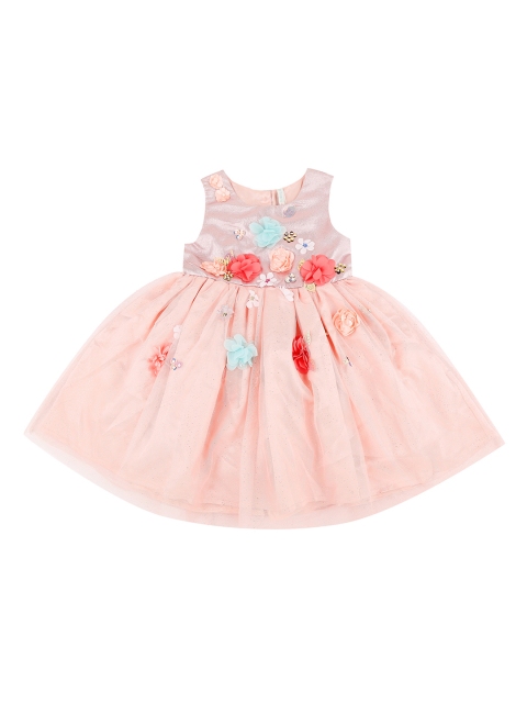 

Pantaloons Junior Girls Embellished Pink Fit and Flare Dress