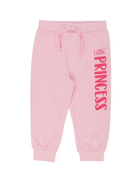 

Pantaloons Baby Girls Pink Solid Straight-Fit Pure Cotton Joggers