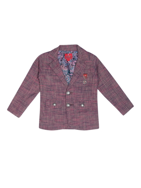 

Noddy Boys Pink Self-Design Single-Breasted Blazer