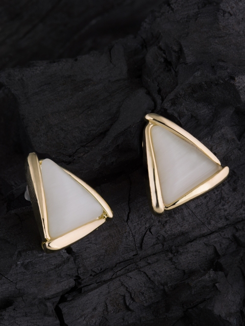 

E2O Rose Gold Plated & Off-White Geometric Studs