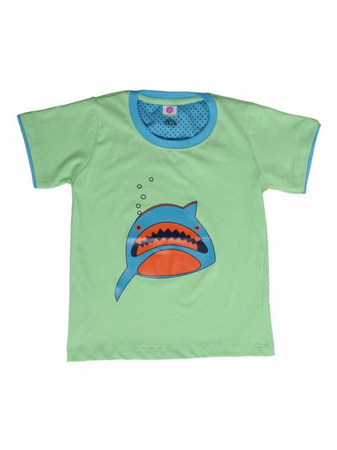 

Chipbeys Boys Sea Green Printed Round Neck T-shirt