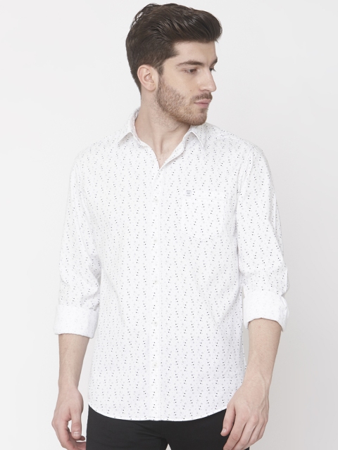 

Mufti Men White & Black Printed Slim Fit Casual Shirt