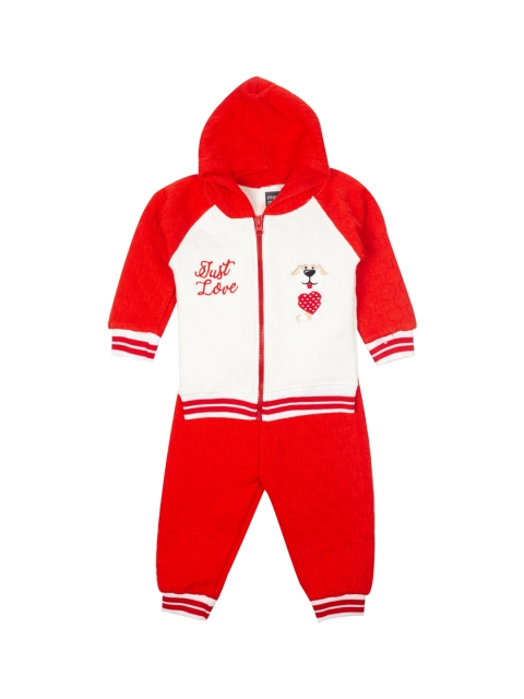 

MeeMee Infants Red & White Printed Top with Lounge Pants