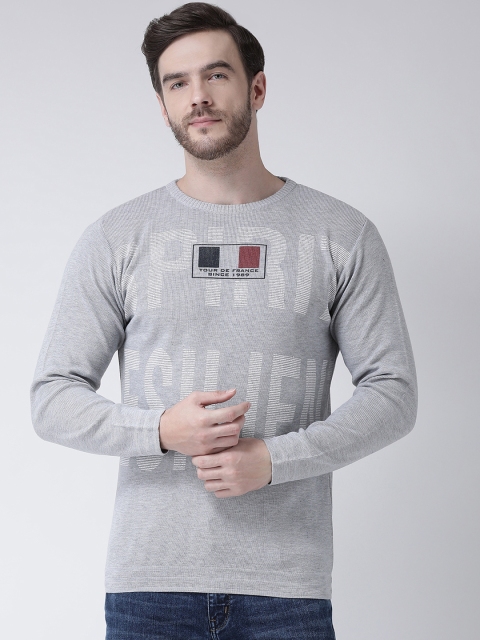 

COBB Men Grey Printed Sweater