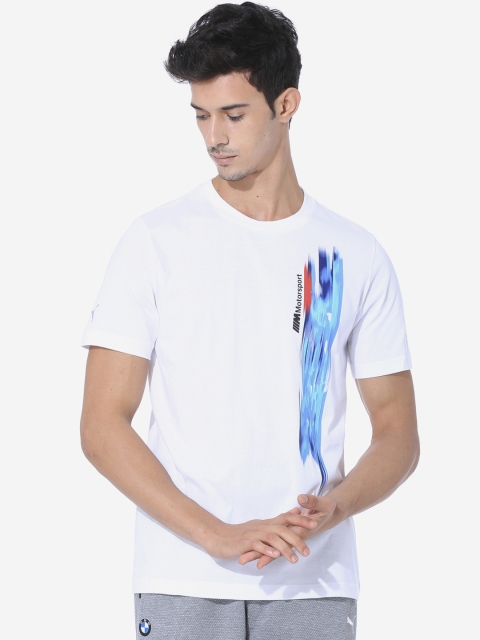 

PUMA Motorsport Men White Printed Round Neck T-shirt