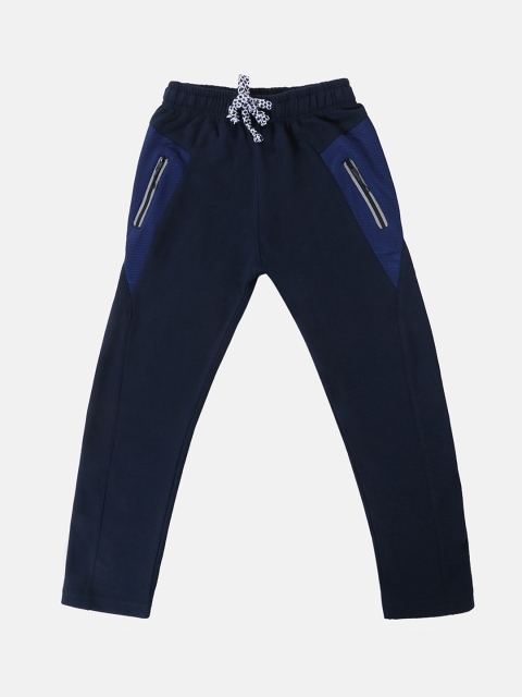 

Lil Tomatoes Boys Navy Blue Solid Track Pants