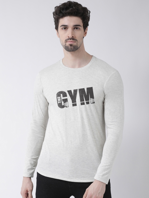 

Friskers Men Grey Printed Round Neck T-shirt