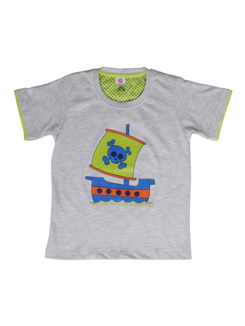 

Chipbeys Boys Grey Printed Round Neck T-shirt
