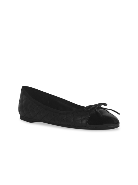 

ALDO Women Black Textured Leather Ballerinas