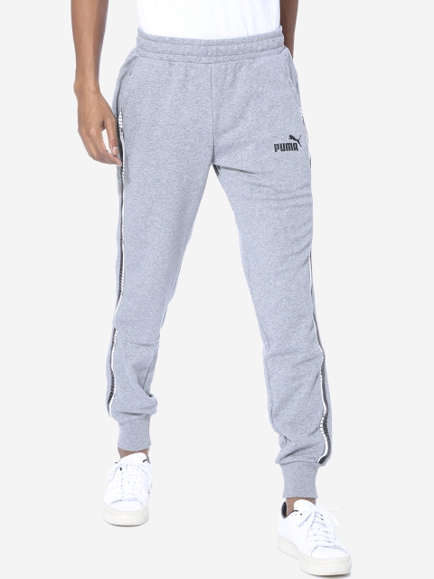 

Puma Men Grey Melange Solid Tape Pants TR