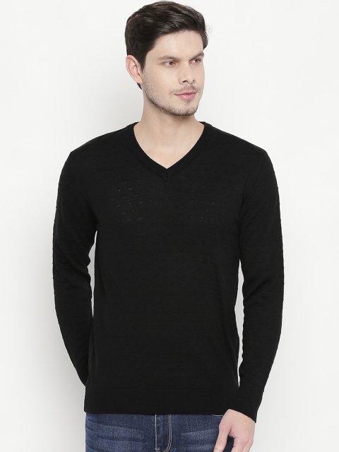 

RICHARD PARKER by Pantaloons Men Black Solid Pullover Sweater