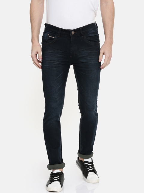 

CINOCCI Men Blue Slim Fit Mid-Rise Clean Look Jeans